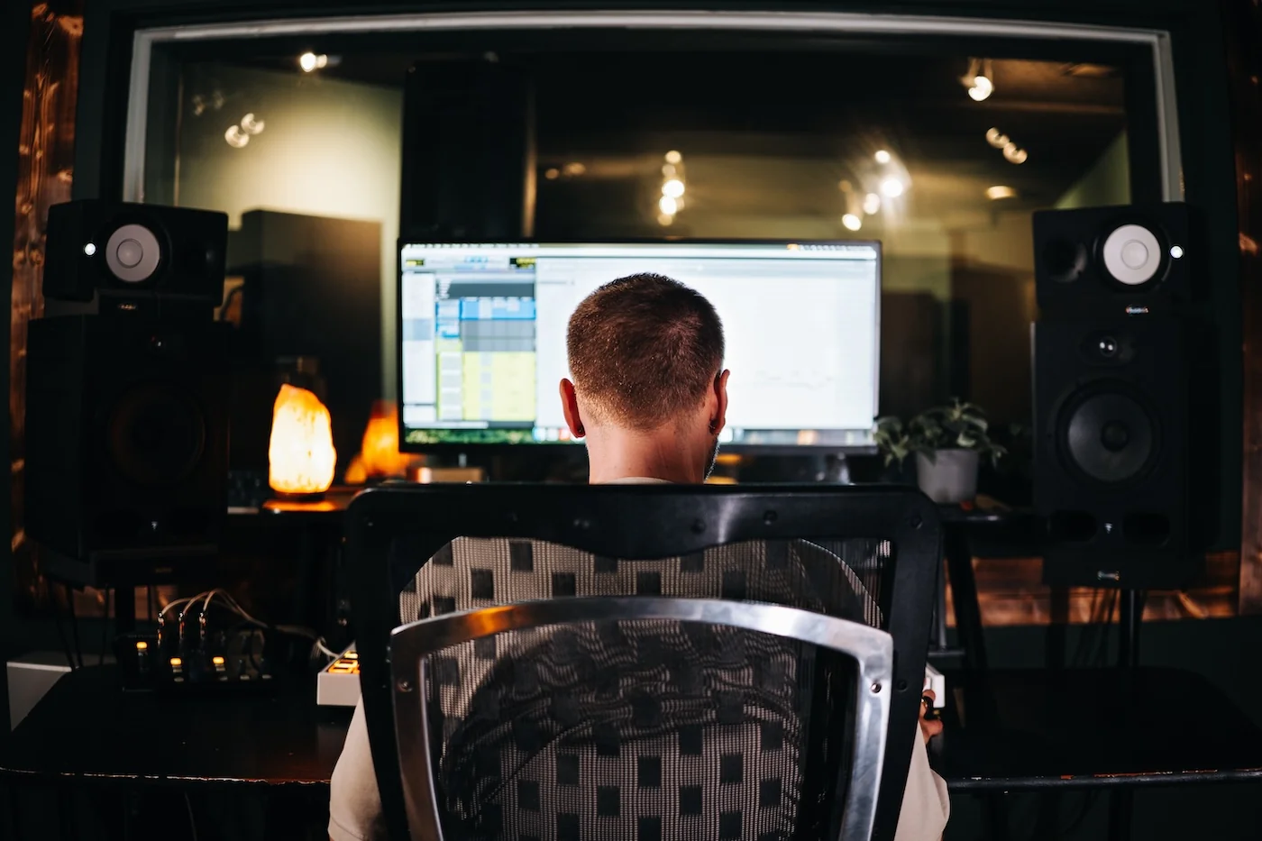 Producer working in the Resonate control room