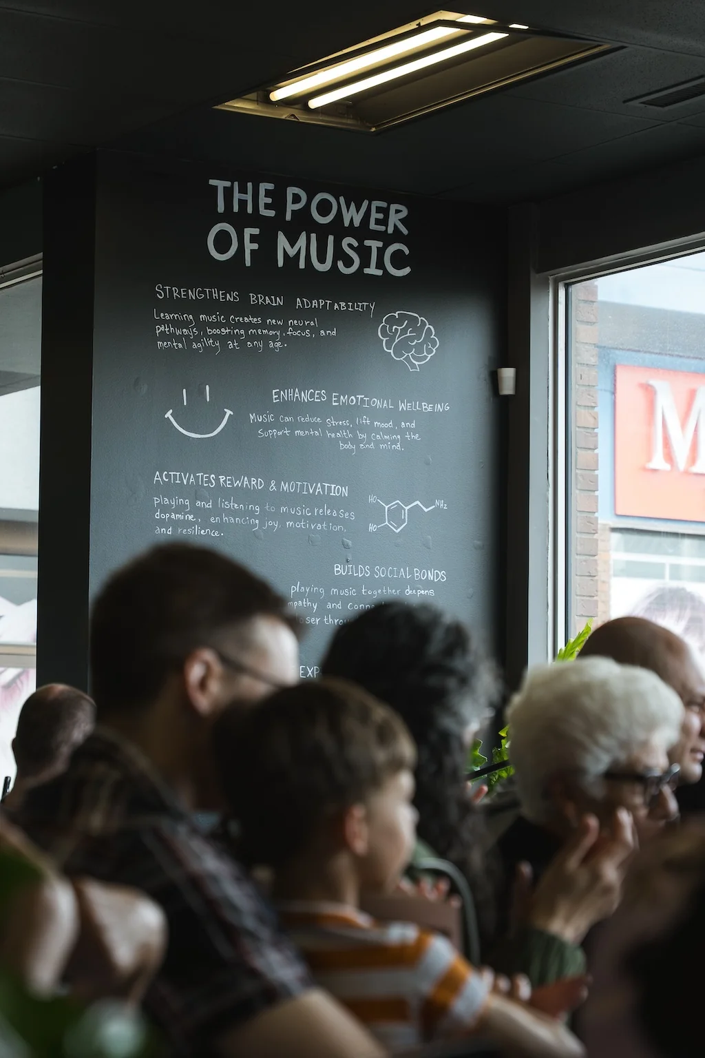 The Power of Music wall at Resonate